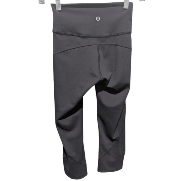 LULULEMON ATHLETICA In Movement Crop 'Everlux 19' In Black Size 2 - Picture 5 of 5